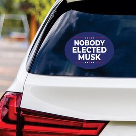 Nobody Elected Elon Vinyl Sticker, Resist Hate Decal, Anti-Trump, Resist Racism Sticker, Resist Fascism Car Bumper Sticker, VP14234-6" x 4.5"