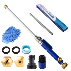 NYEONHRT High Pressure Hose Hydro Nozzle, Watering Sprayer Wand forPressure Washer Gun, Hydro Nozzle with 2 Different Nozzles and Hose Quick Connectors, for Car Washing, Patio Gutter Cleaning