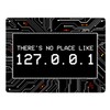 Localhost Metal Sign with IP Address 127.0.0.1 in White