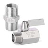 GASHER 4Pcs 304 Stainless Steel Ball Valve Set NPT Thread