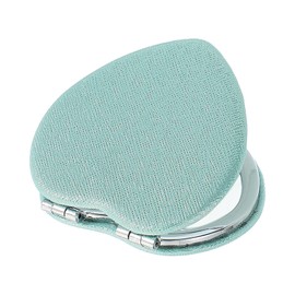 uxcell Small Pocket Mirror for Purse, Heart-Shaped Magnifying Foldable Silver Makeup Handheld Compact Mirror for Women, Purse, Travel, Girls, Gift(Blue, 2.95" x 2.76")