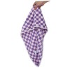 WOONEKY 2pcs Quick Dry Hair Turban Towels Soft Absorbent Checkered