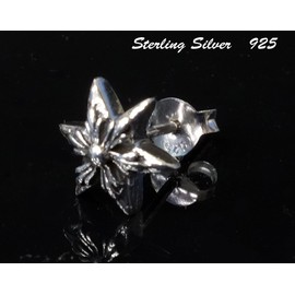 【STERLING SILVER 925】純銀 シルバー 925 ピアス スタッズ ロック ゴシック メンズ レディース CH スター クロス 十字架 SILVER ;AMTHGPS-019