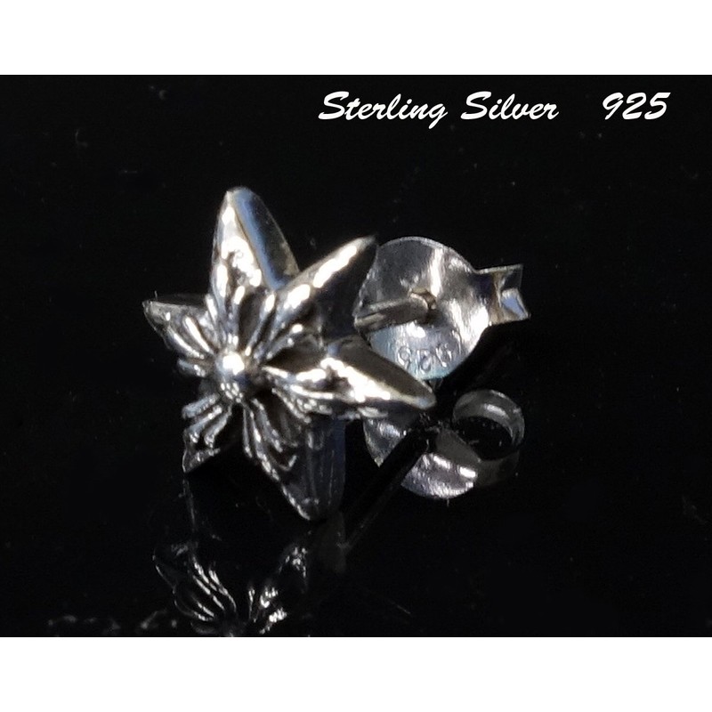 【STERLING SILVER 925】純銀 シルバー 925 ピアス スタッズ ロック ゴシック メンズ