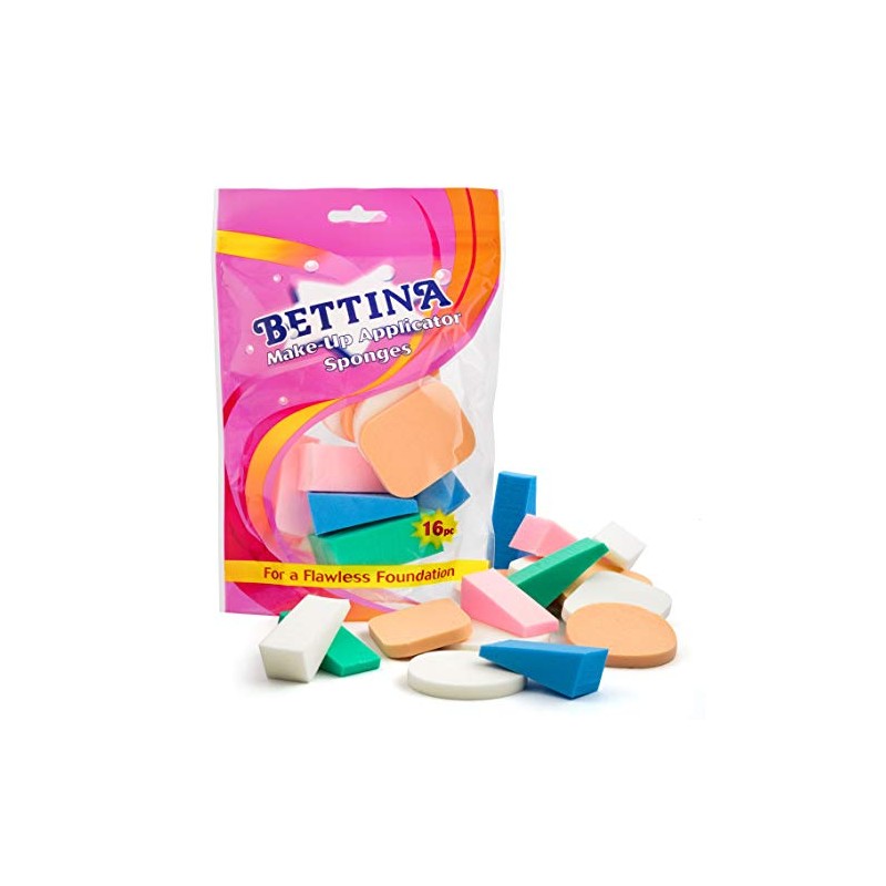 Bettina Make-Up Applicator Sponges - 16 Piece Pack