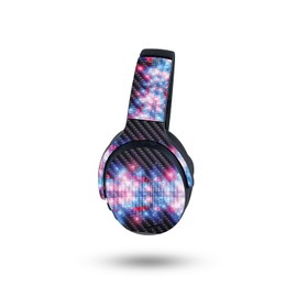 MightySkins Carbon Fiber Skin Compatible with Skullcandy Crusher ANC 2 - Neon EQ | Protective, Durable Textured Carbon Fiber Finish | Easy to Apply, Remove, and Change Styles