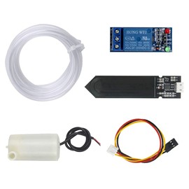 WayinTop Automatische Bewässerung DIY Kit Bewässerungssystem mit Tutorial, Bodenfeuchtesensor + 1 Kanal 5 V Relais Modul + Mini Wasserpumpe + 1M PVC Schlauch für Arduino