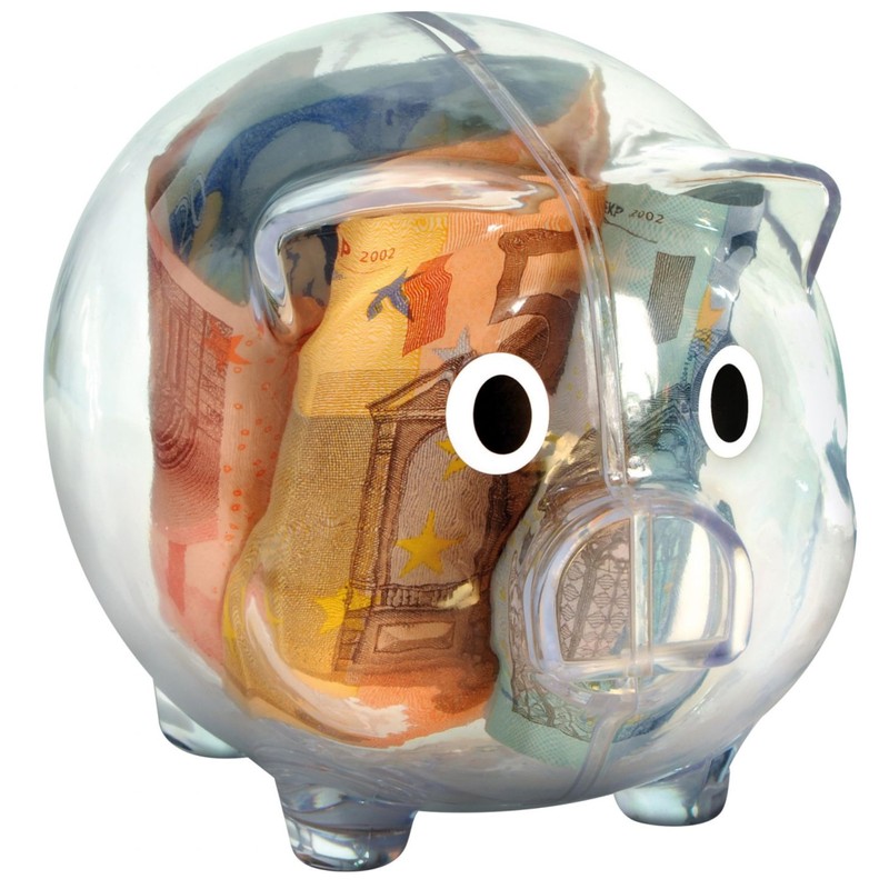 Large Transparent Plastic Piggy Bank Gift Idea Saving Money Box