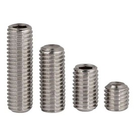 MonsterBolts - M5 x 8mm Cup Point Set Screws, DIN 916, Stainless Steel, 100 Pack