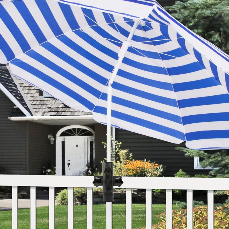 GFUEIGJ Parasol Holder Balcony Railing Clampable Umbrella Holder Balcony Railing