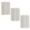 KKHMF 3pcs 400 Holes Mini Breadboard Laboratory Board Jumper Wire