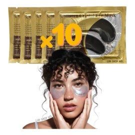 10 Parches Colágeno Ojos. Ojeras Hinchazón Bolsas Arrugas.                                                                                            
