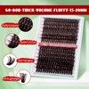 FADVAN Dark Brown Fluffy Wispy 3D Volume Lash Clusters -