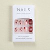 YEFIUO Christmas Red Press on Nails Short Square Xmas Cute