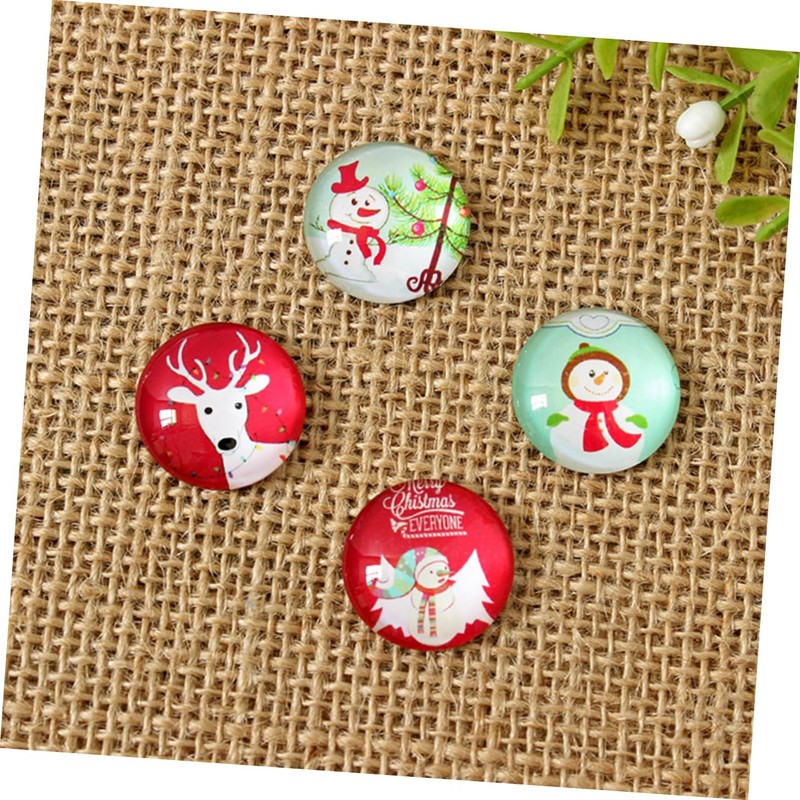 COHEALI Foil Christmas Decorations 200pcs Round Tiles Glass Gemstone for