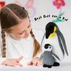 Penguin Mom & Baby Plush Toy, 33cm Stuffed Animal Small