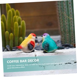 BESPORTBLE 2Pcs Vivid Resin Bird Figurines Realistic Garden Decorations for Home Courtyard and Balcony Accents Unique Handicraft Models for Animal Figurine Lovers