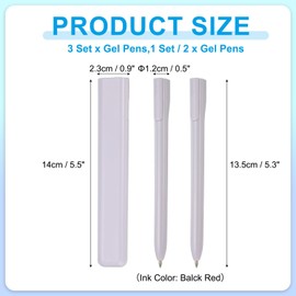 PATIKIL 6 Pcs 0.5mm Rollerball Pens, Gel Ink Pens Black Red Ink Quick Dry Smooth Writing Cute with Holder for Gift Friends Classroom Writing Office, Purple