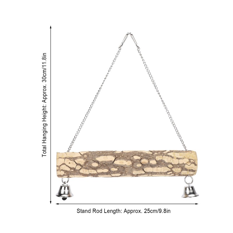 2pcs Pet Birds Parrots Wooden Swing Stand Bar Safety Toy