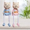2pcs Car Dashboard Decorations Resin Fun Cartoon Cute Animal Ornaments