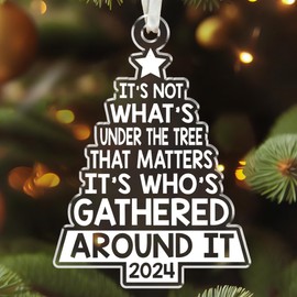 Family Christmas Ornaments 2024-2024 Christmas Ornaments - Christmas Ornament Gifts for Family, Mom, Dad, Daughter, Son, Women, Men, Coworkers, Sister, Friends, Bestie - Acrylic Family Ornament 2024
