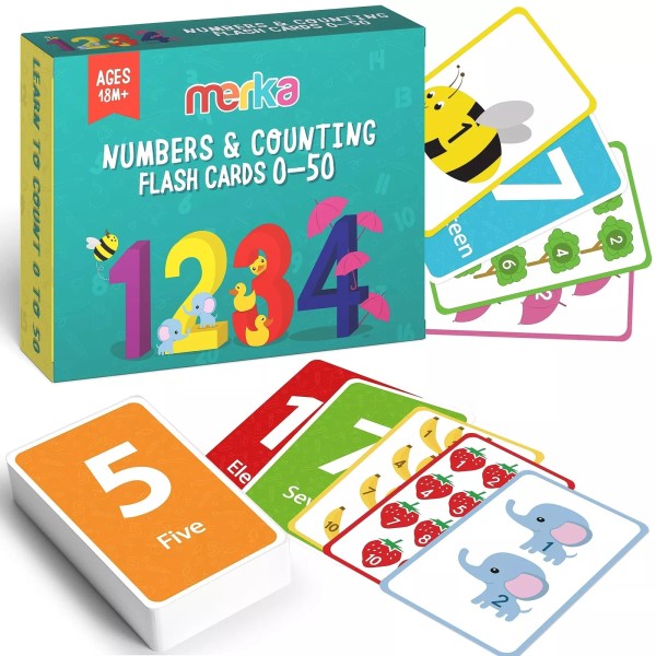 merka Math Counting Flashcards for Toddlers - Number Flash Cards