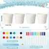 Reallnaive 4 Sets Spring DIY Ceramic Painting Flower Pots Craft