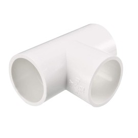 sourcing map 32mm Slip Tee PVC Pipe Fitting T-Shaped Coupling Connector 2 Pcs
