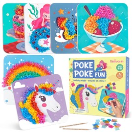 Poke Art Craft Set Children from 5-6-7 Years Craft Girls 8 10 6 5 7 Years, Craft Set Play Toy for Girls 6 7 8 - Creative Set for Children's Birthday Birthday Gift for 4-12 Years