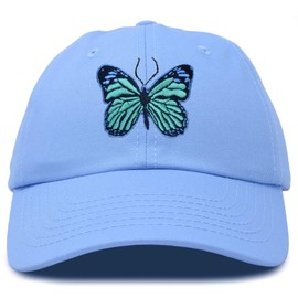 DALIX sombrero de mariposa azul exótico para mujer, regalo bordado para niñas, Azul claro, AdjusMesa