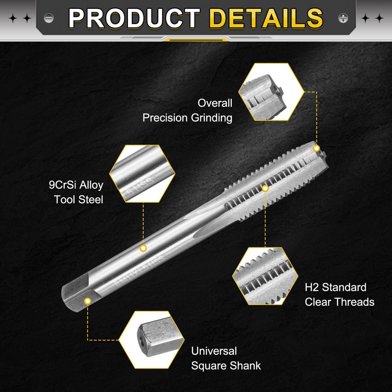 sourcing map Hand Plug Tap M11 x 1.5 H2 Metric