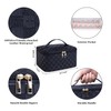 Large Makeup Bag Travel Cosmetic Bags with Brush Compartment and