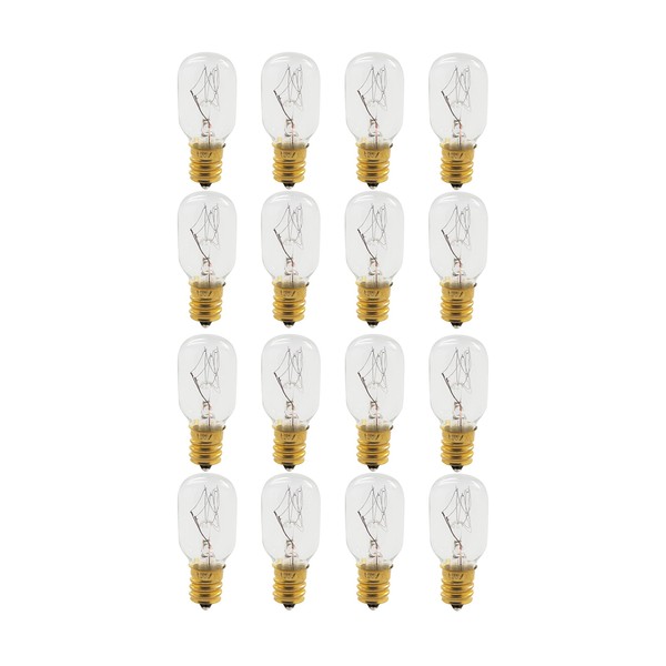 GoodBulb 25-Watt Himalayan Dimmable Salt Lamp Light Bulbs - Warm White Color - Candelabra Base E12-2500 Hour Life (Pack of 16 Bulbs)