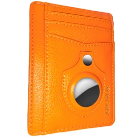 ARCWOR Slim Wallet AirTag Holder Minimalist Front Pocket RFID Blocking Men and Women Leather Wallets