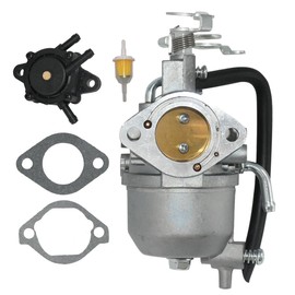 15004-0953 15003-2943 Carburetor Fits for Kawasaki Mule 600 610 SX XC SC 4x4 Models KAF400 KAF400B KAF400A KAF400C KAF400E KAF400D 2005-2019 with Mounting Gaskets & Fuel Pump