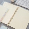 Pack of 2 A5 Spiral Dotted Notebook, PP Loose Leaf
