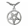 Pagan Wicca Inverted Star Pentagram Pendant Men's 316L Stainless Steel