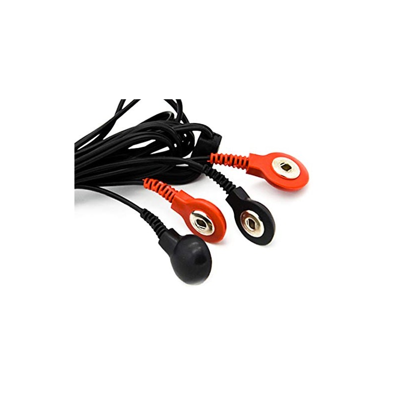Leads for TENS/EMS Machines 2.5mm Connection 4-Stud Connectors 1 Pair