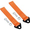 Unifizz 2pcs Orange GM Tow Hook Bumper Trailer Belt Straps