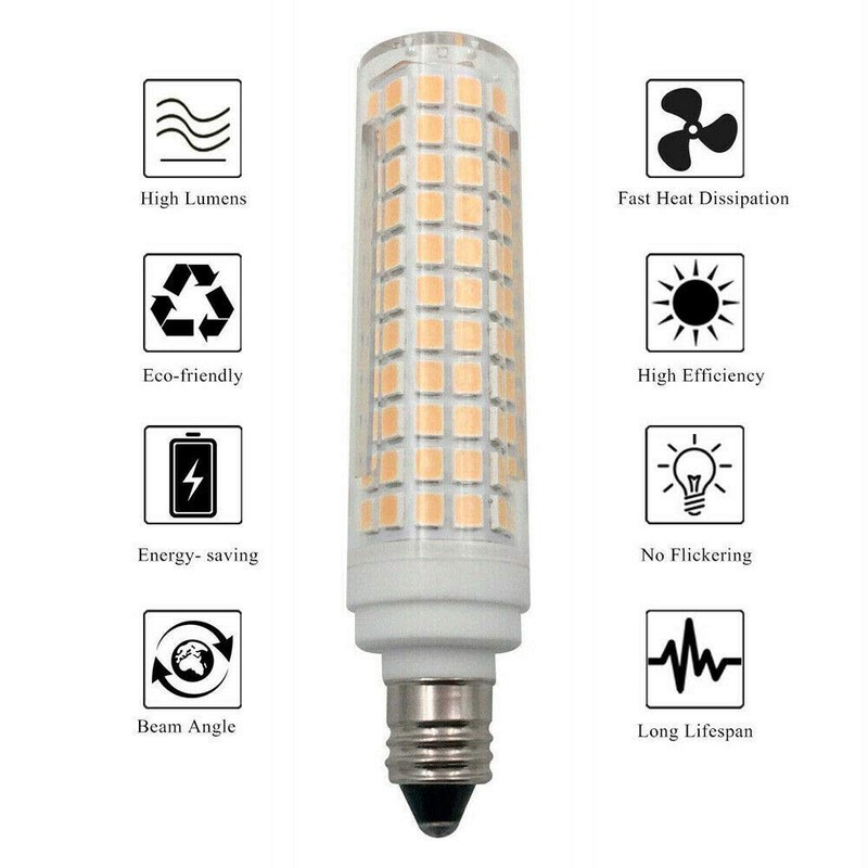Lxcom Lighting E11 LED Corn Bulb 15W Dimmable Ceramic Candelabra
