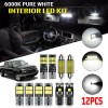 RIDROID 12 x White Interior LED Dome Lights Package For