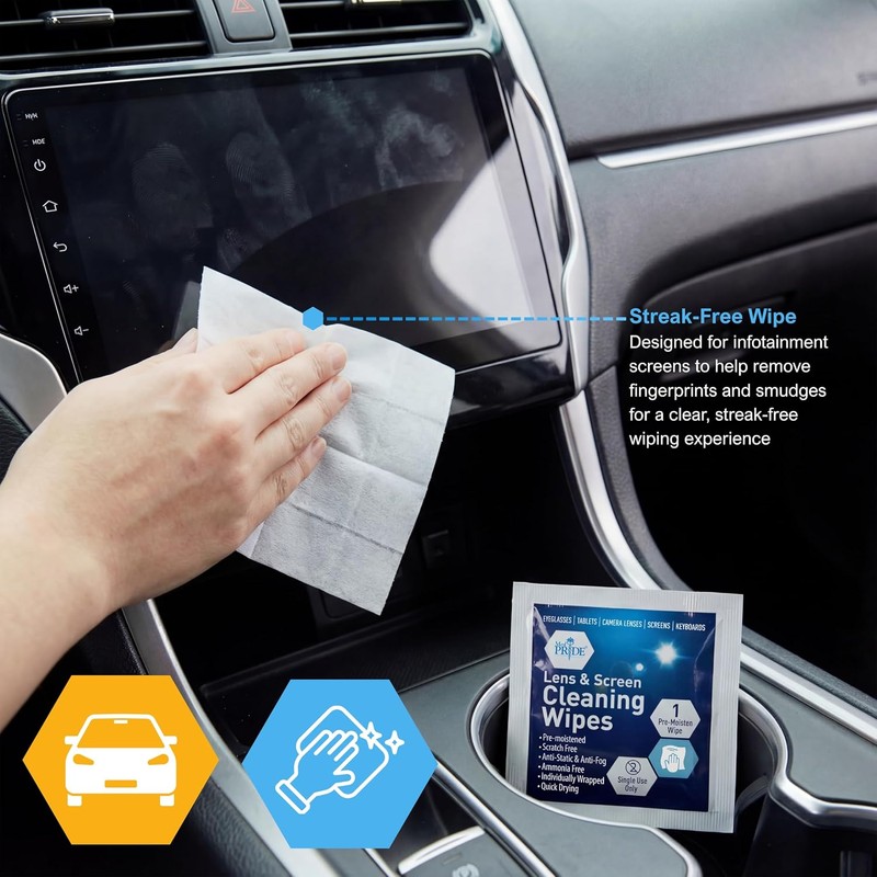 MED PRIDE Anti-Fog Lens and Screen Cleaning Wipes for Eyeglasses,