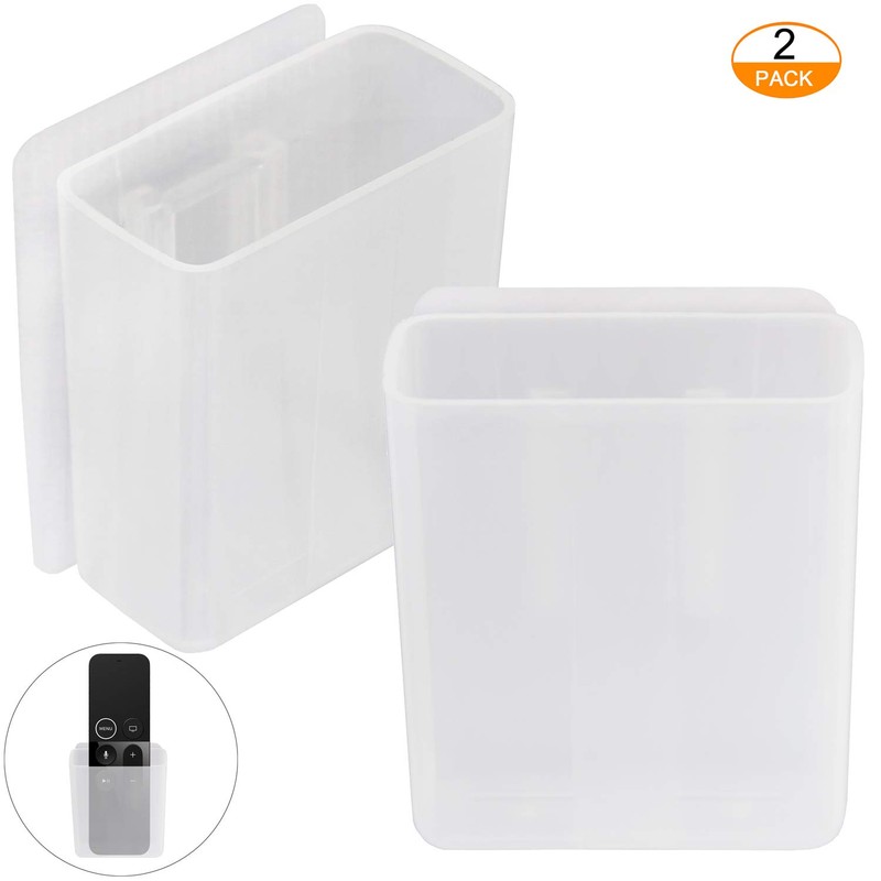 [2 Pack] Universal Remote Control Holder 7x6x3cm, Wall Mount Media