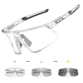 KAPVOE Photochromatic Photochromic Cycling Glasses Men Women UV400 Protection Clear Sports Sunglasses TR90 Frame Sunglasses for Sports Cycling MTB Cycling Glasses Driving Sports Glasses Baseball