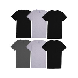 Fruit of the Loom Men's Pocket T-Shirt Multipack, (Pack of 6) - Assorted Colors, Large