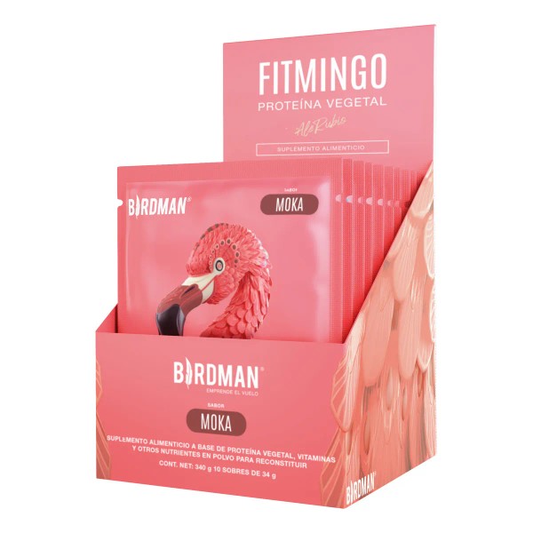 Birdman Fitmingo Protena Vegana con Fit, Beauty y Balance Blends.