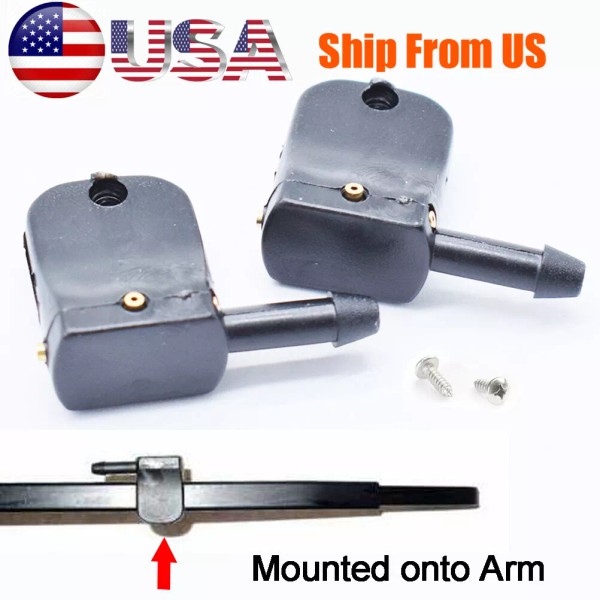 XUKEY 2Pcs Washer Nozzle Jet Spray Clips Set Onto Wiper