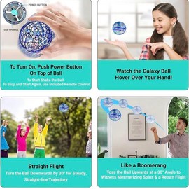 2025 Flying Orb Ball Toy,Cosmic Globe BoomerangHover Ball Galactic Fidget Spinner, Hand DroneOrbit, Cool Toys Gift for 6 7 8 9 10+ Year Old BoysGirls Teens Qutdoor Toys(Blue) Electric Planet:_red