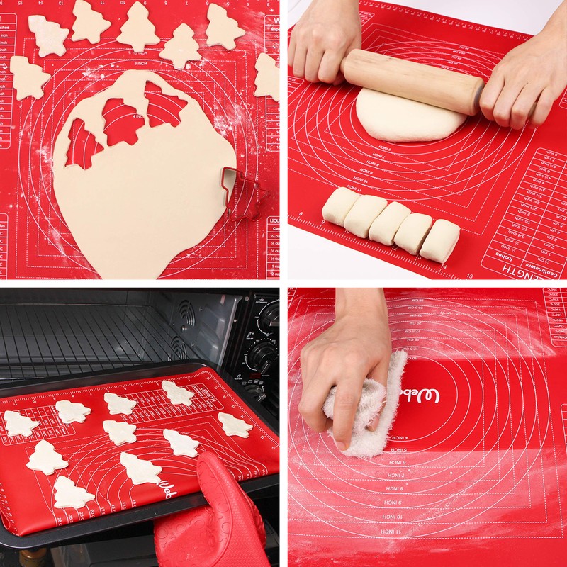 webake Silikon Backmatte Silikonmatte Backen 50 x 40 cm Teigmatte