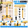 Adjustable Height Salon Trolley for Mobile Work – Large Aluminum